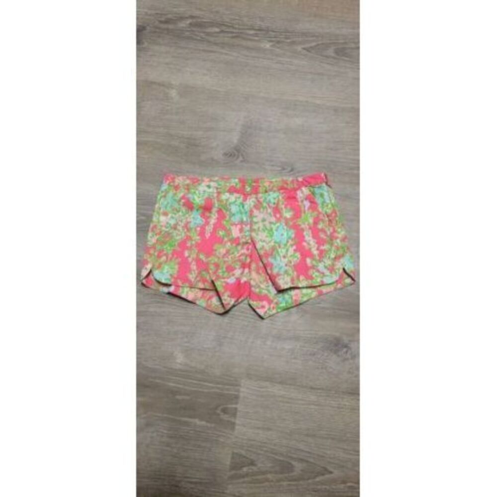 Lilly Pulitzer Womens Size 00 The Buttercup Short Pink Floral 100% Cotton